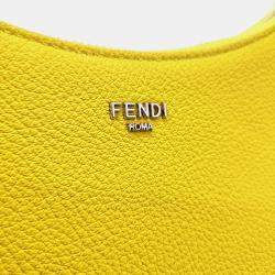 Fendi Yellow Leather Fendessence Mini Hobo Bag