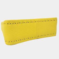 Fendi Yellow Leather Fendessence Mini Hobo Bag