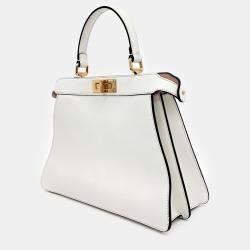 Pre Owned Fendi Multicolor Leather Peekaboo ISeeU Medium Satchel Bag