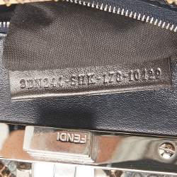 مملوكة مسبقًا Fendi Beige/Multicolor Python Mini Studded Peekaboo Top Handle Bag