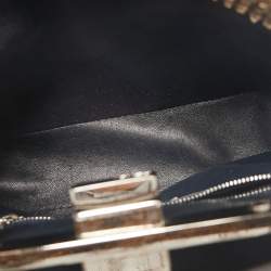 مملوكة مسبقًا Fendi Beige/Multicolor Python Mini Studded Peekaboo Top Handle Bag