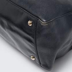 Fendi Navy Blue Glossy Leather FF Flap Tote