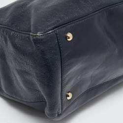 Fendi Navy Blue Glossy Leather FF Flap Tote