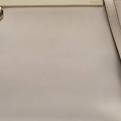 Fendi Light Beige Leather Small 2Jours Tote