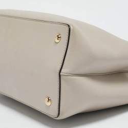 Fendi Light Beige Leather Small 2Jours Tote