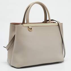 Fendi Light Beige Leather Small 2Jours Tote
