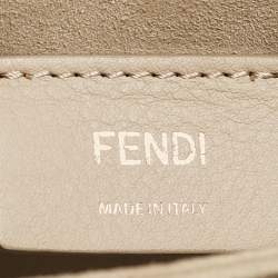 Pre Owned Fendi Brown/Black FF Embossed Leather Kan U Shoulder Bag