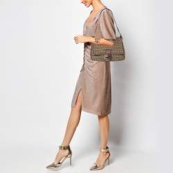 مملوكة مسبقًا Fendi Brown Zucca Canvas and Leather Mama Forever Shoulder Bag