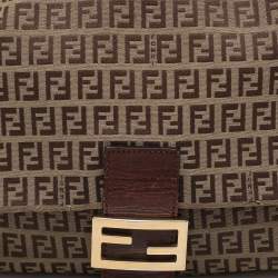 مملوكة مسبقًا Fendi Brown Zucca Canvas and Leather Mama Forever Shoulder Bag