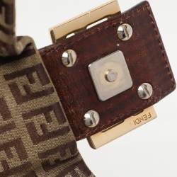 مملوكة مسبقًا Fendi Brown Zucca Canvas and Leather Mama Forever Shoulder Bag