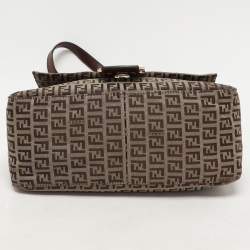 مملوكة مسبقًا Fendi Brown Zucca Canvas and Leather Mama Forever Shoulder Bag