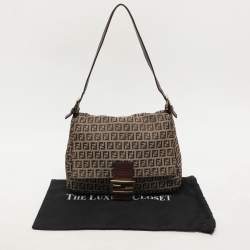 مملوكة مسبقًا Fendi Brown Zucca Canvas and Leather Mama Forever Shoulder Bag