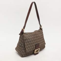 مملوكة مسبقًا Fendi Brown Zucca Canvas and Leather Mama Forever Shoulder Bag