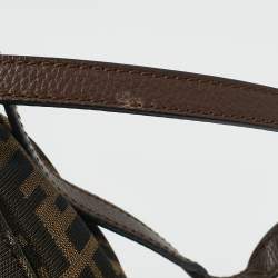 Fendi Tobacco Zucca Canvas Flap Crossbody Bag