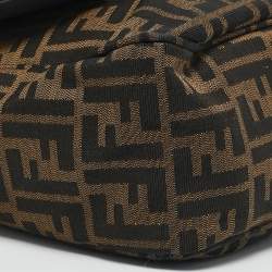 Fendi Tobacco Zucca Canvas Flap Crossbody Bag