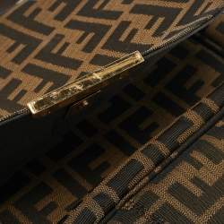 Fendi Tobacco Zucca Canvas Flap Crossbody Bag