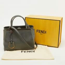 Fendi Grey Leather Small 2Jours Tote