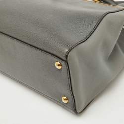 Fendi Grey Leather Small 2Jours Tote