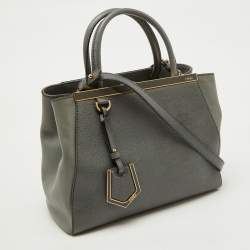 Fendi Grey Leather Small 2Jours Tote