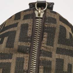 Fendi Tobacco Zucca Canvas Boston Boston Bag