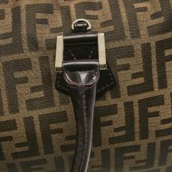 Fendi Tobacco Zucca Canvas Boston Boston Bag