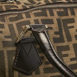 Fendi Tobacco Zucca Canvas Boston Boston Bag