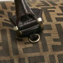 Fendi Tobacco Zucca Canvas Boston Boston Bag