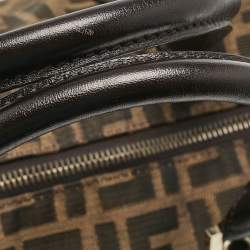 Fendi Tobacco Zucca Canvas Boston Boston Bag