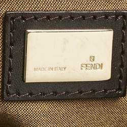 Fendi Tobacco Zucca Canvas Boston Boston Bag