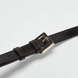 Pre Owned Fendi Tobacco Zucca Canvas and Patent Leather Mia Flap Shoulder Bag