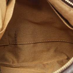 Pre Owned Fendi Tobacco Zucca Canvas and Leather Chef Zip Crossbody Bag