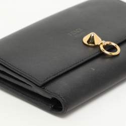 Fendi Black Leather By The Way Bifold Wallet
