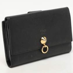 Fendi Black Leather By The Way Bifold Wallet