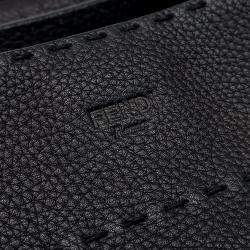 Fendi Black Leather Selleria Anna Bag
