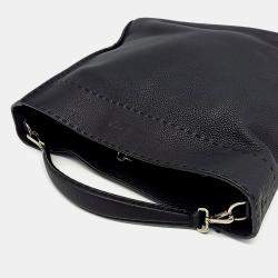 Fendi Black Leather Selleria Anna Bag