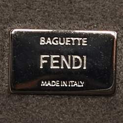 Fendi Black/Yellow Leather Hypnoteyes Double Micro Baguette Crossbody Bag