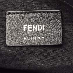 Fendi Black Leather Kan I F Wallet On Chain 