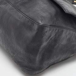 Pre Owned Fendi Black Leather Mama Forever Large Flap Shoulder Bag