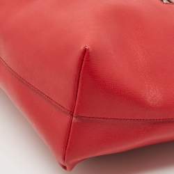 Fendi Red Leather Monster Roll Tote