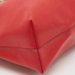 Fendi Red Leather Monster Roll Tote