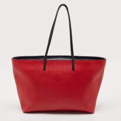 Fendi Red Leather Monster Roll Tote