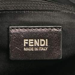 مملوكة مسبقًا Fendi Black Shimmer Leather Large Mama Forever Flap Shoulder Bag