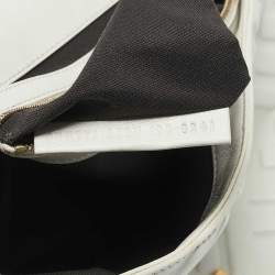 Fendi White Zucca Embossed Leather Baguette NM Bag