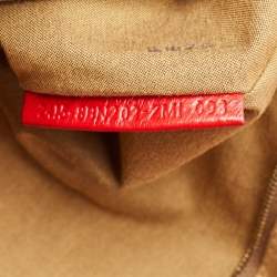 Pre Owned Fendi Red Leather Forever Flap Tote