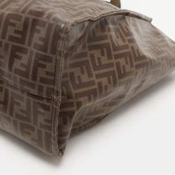 Fendi x Fila Brown Zucca Coated Fabric Large FF 1974 Mania Shopping Tote