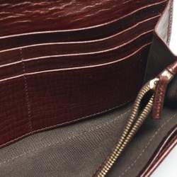 Fendi Beige/Brown Zucchino Canvas and Leather Forever Flap Continental Wallet