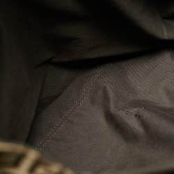 Pre Owned Fendi Beige/Brown Zuchinno Fabric and Leather Forever Flap Tote