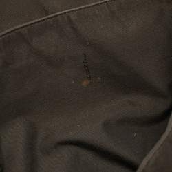 Pre Owned Fendi Beige/Brown Zuchinno Fabric and Leather Forever Flap Tote