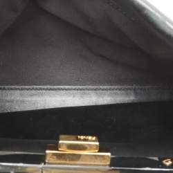 Fendi Black Leather Medium Peekaboo Top Handle Bag