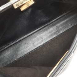 Fendi Black Leather Medium Peekaboo Top Handle Bag